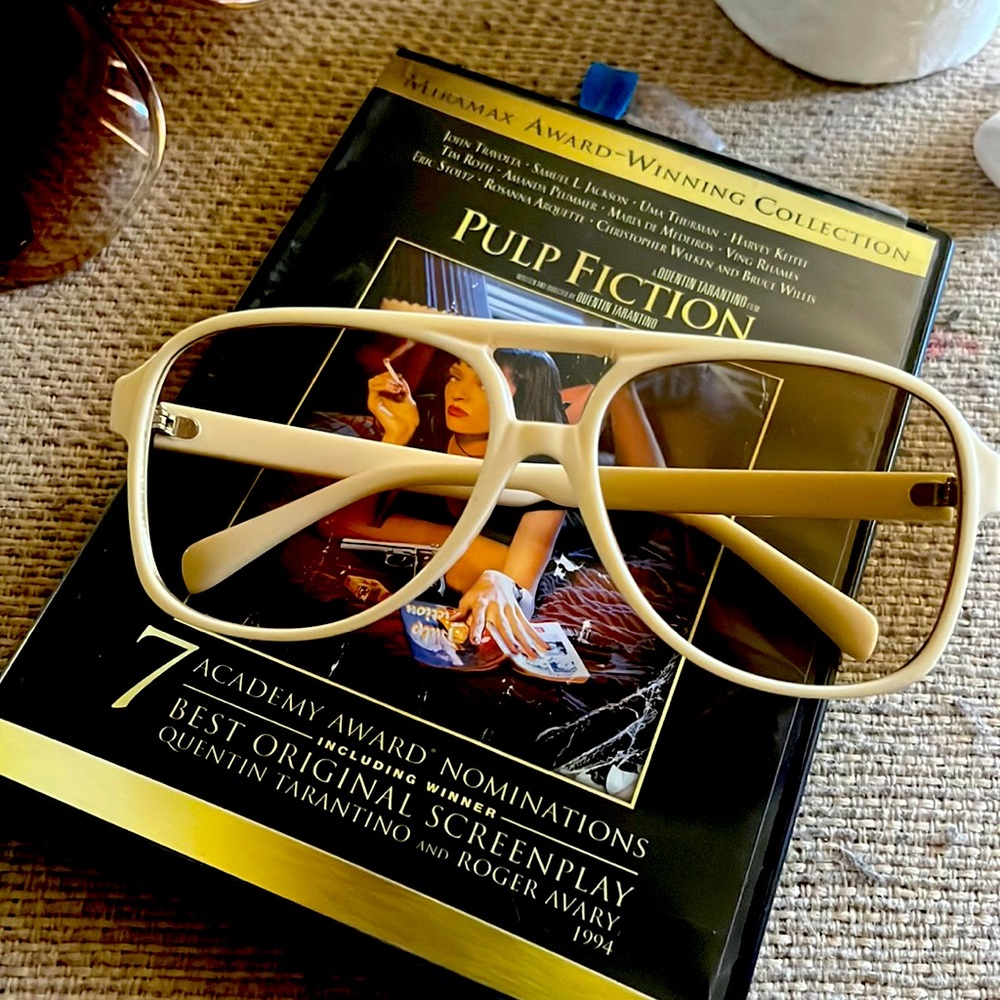 Vintage Retro White Sunglasses